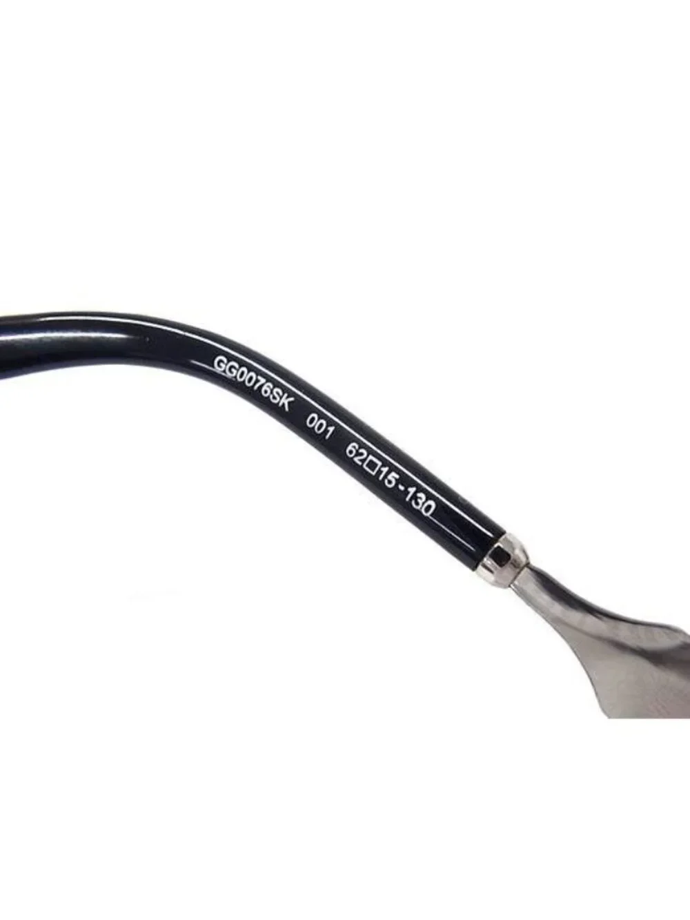 Gucci Sunglasses Interlocking Black Acetate Metal Asian Fit Eyewear